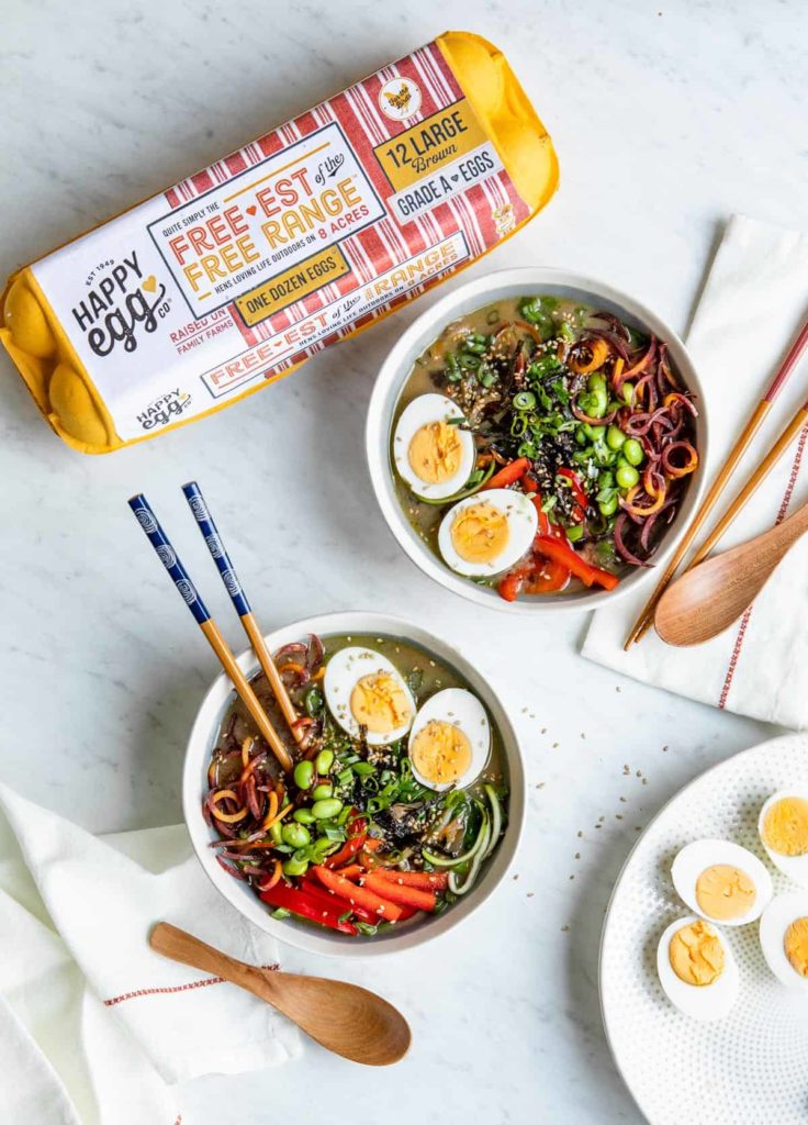 Rainbow Veggie Ramen Bowls Happy Egg Co